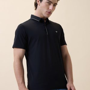 Status Quo Men'S Premium Solid Polo Collar Half Sleeves Regular Fit T-Shirt