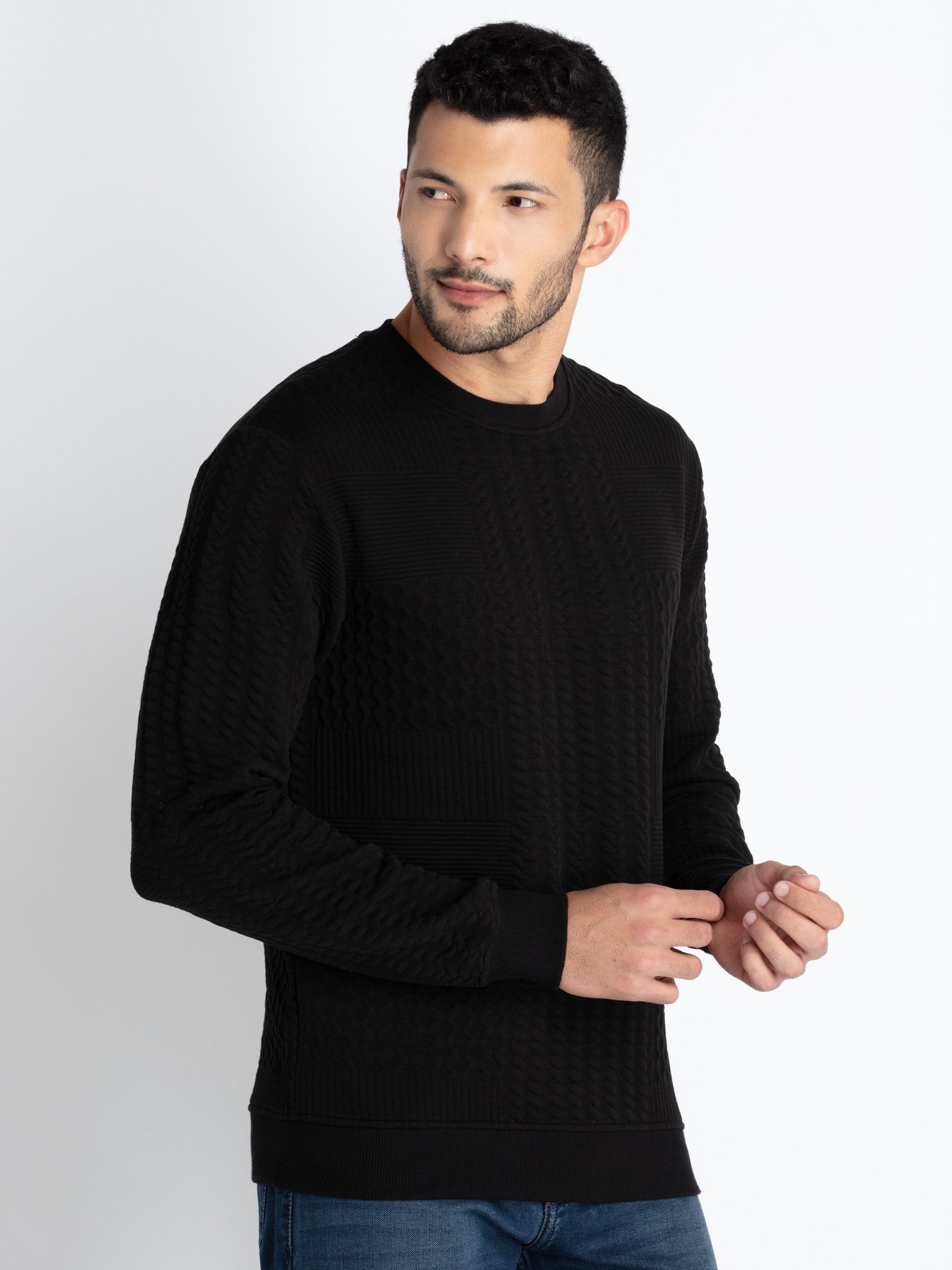 Mens Solid Lightweight Sweatshirt