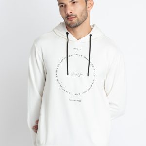 Mens Printed Hooded Lightweight Sweatshirt