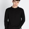 Mens Solid Round Neck Lightweight Sweatshirt