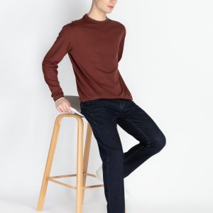 Mens Solid Round Neck Lightweight Sweatshirt