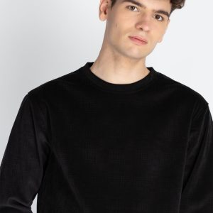 Status Quo Men'S Solid Round Neck Lightweight Sweatshirt