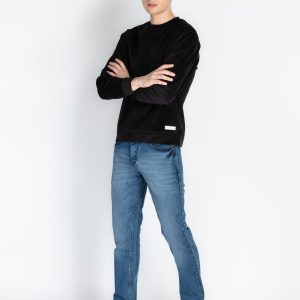 Status Quo Men'S Solid Round Neck Lightweight Sweatshirt