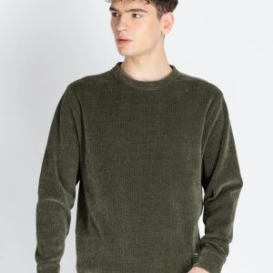 Status Quo Men'S Solid Round Neck Lightweight Sweatshirt