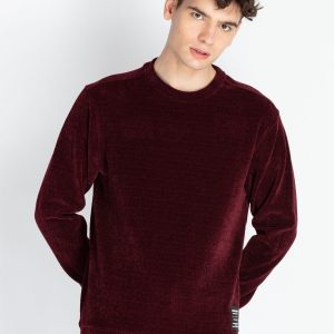 Status Quo Men'S Solid Round Neck Lightweight Sweatshirt