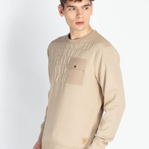 Status Quo Men'S Solid Round Neck Lightweight Sweatshirt