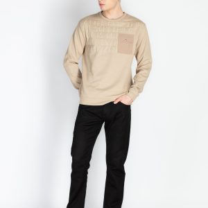 Status Quo Men'S Solid Round Neck Lightweight Sweatshirt