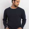 Mens Solid Round Neck Sweater