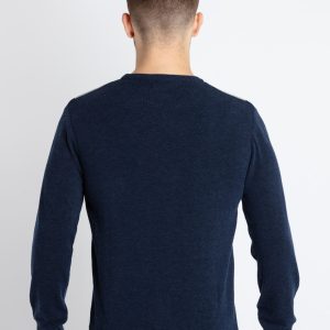 Status Quo Mens Striped Round Neck Sweater