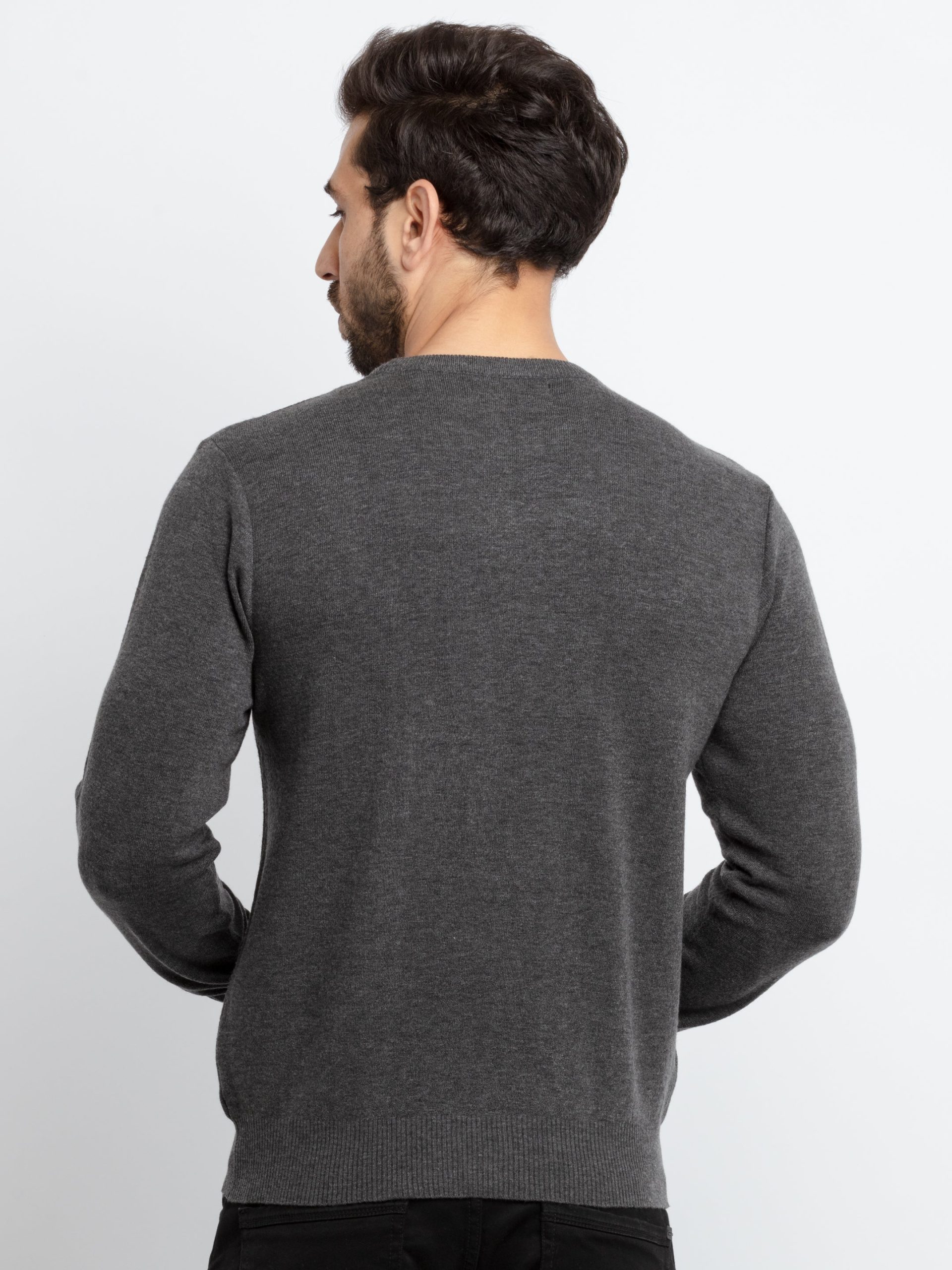 Status Quo Men'S Colour Blocking Round Neck Sweater