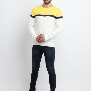 Status Quo Men'S Cable Knit Round Neck Sweater