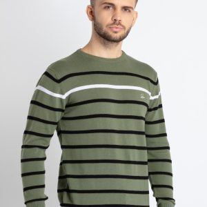 Status Quo Men'S Structure Knit Round Neck Sweater