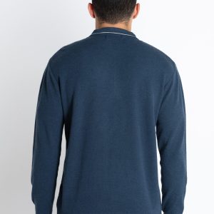 Mens Solid Polo Sweater