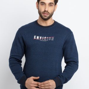 Mens Printed Round Neck Sweatshirt