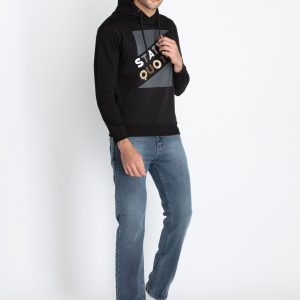 Mens Printed Sweatshirt With Hoodie