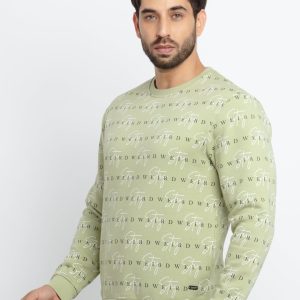 Mens All Over Printed Round Neck Sweatshirt