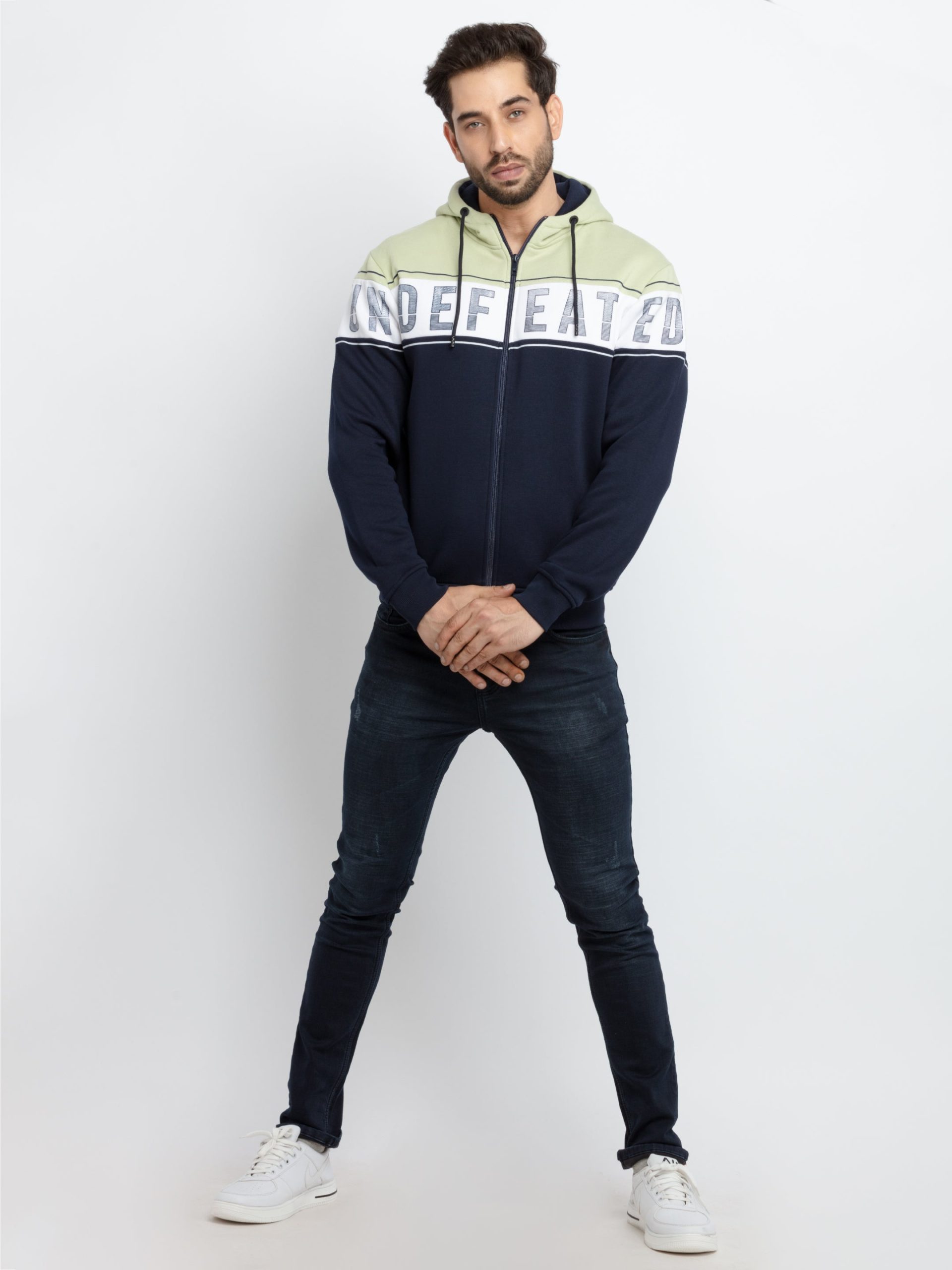 Mens Cut & Sew Hooded Sweatshirt