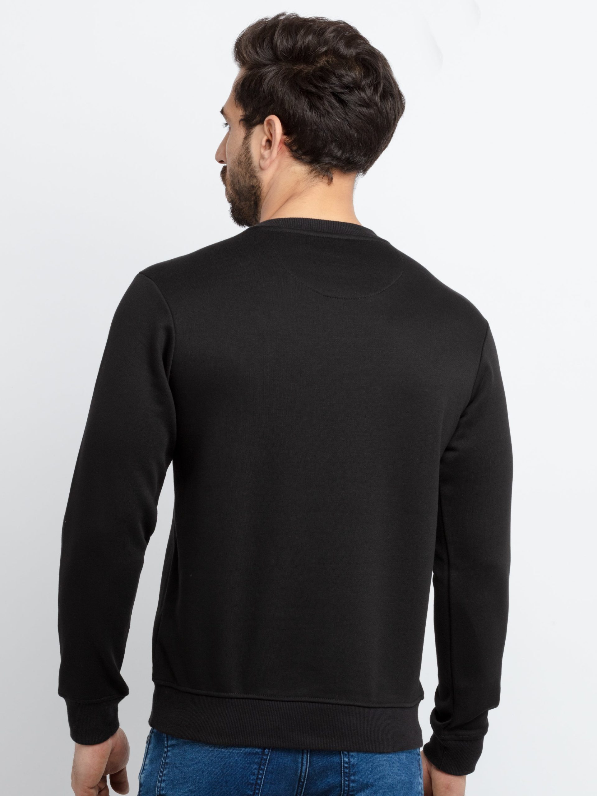 Mens Printed Round Neck Sweatshirt