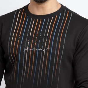 Mens Printed Round Neck Sweatshirt
