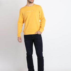 Mens Solid Round Neck Sweatshirt