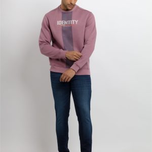 Mens Printed Round Neck Sweatshirt