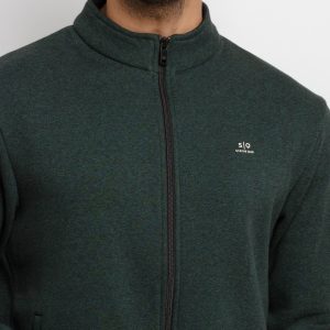 Mens Solid High Neck Sweatshirt