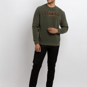 Mens Printed Round Neck Sweatshirt