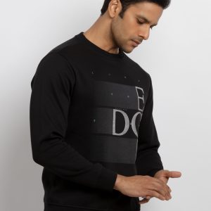 Mens Printed Round Neck Sweatshirt