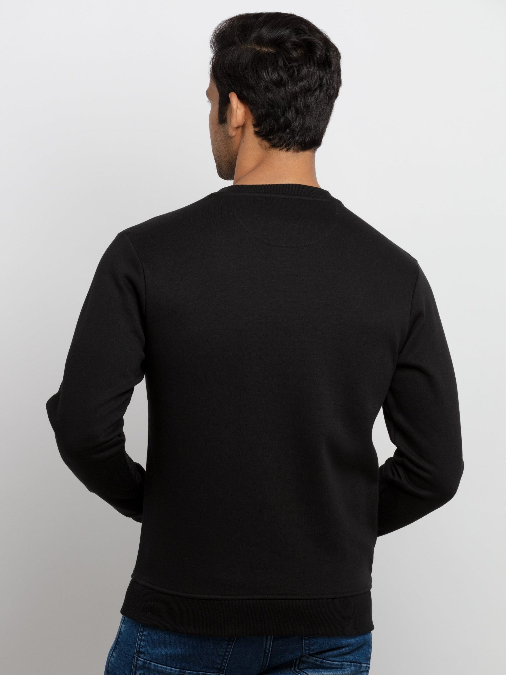 Mens Printed Round Neck Sweatshirt