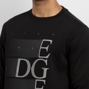 Mens Printed Round Neck Sweatshirt