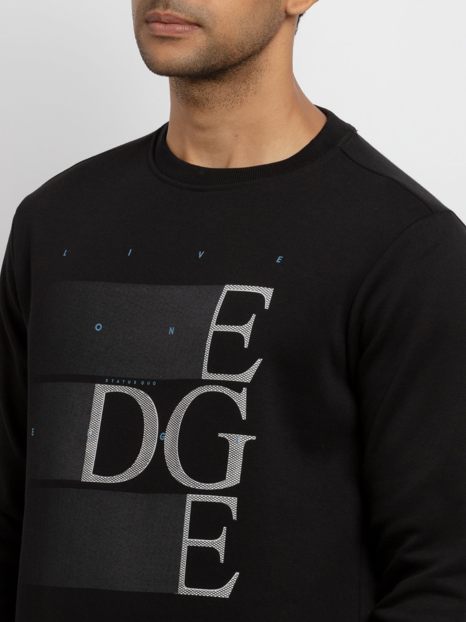 Mens Printed Round Neck Sweatshirt