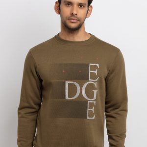 Mens Printed Round Neck Sweatshirt