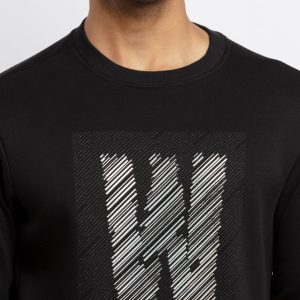Mens Printed Round Neck Sweatshirt