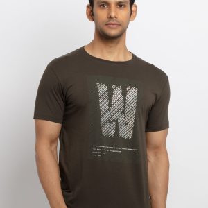 Mens Printed Round Neck Sweatshirt