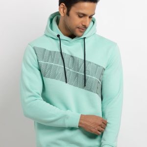 Mens Printed Hooded Sweatshirt