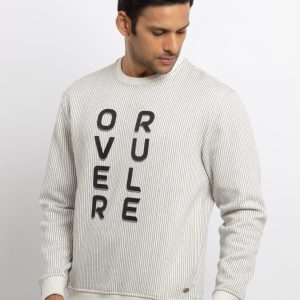 Mens Striped Round Neck Sweatshirt
