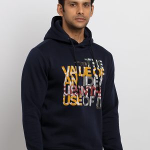 Mens Printed Hooded Sweatshirt
