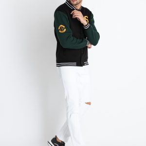 Mens Colourblocked Varsity Jacket