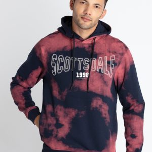 Mens Tie & Dye Sweatshirt With Hoodie