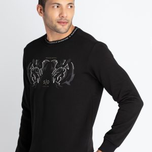 Mens Printed Round Neck Sweatshirt