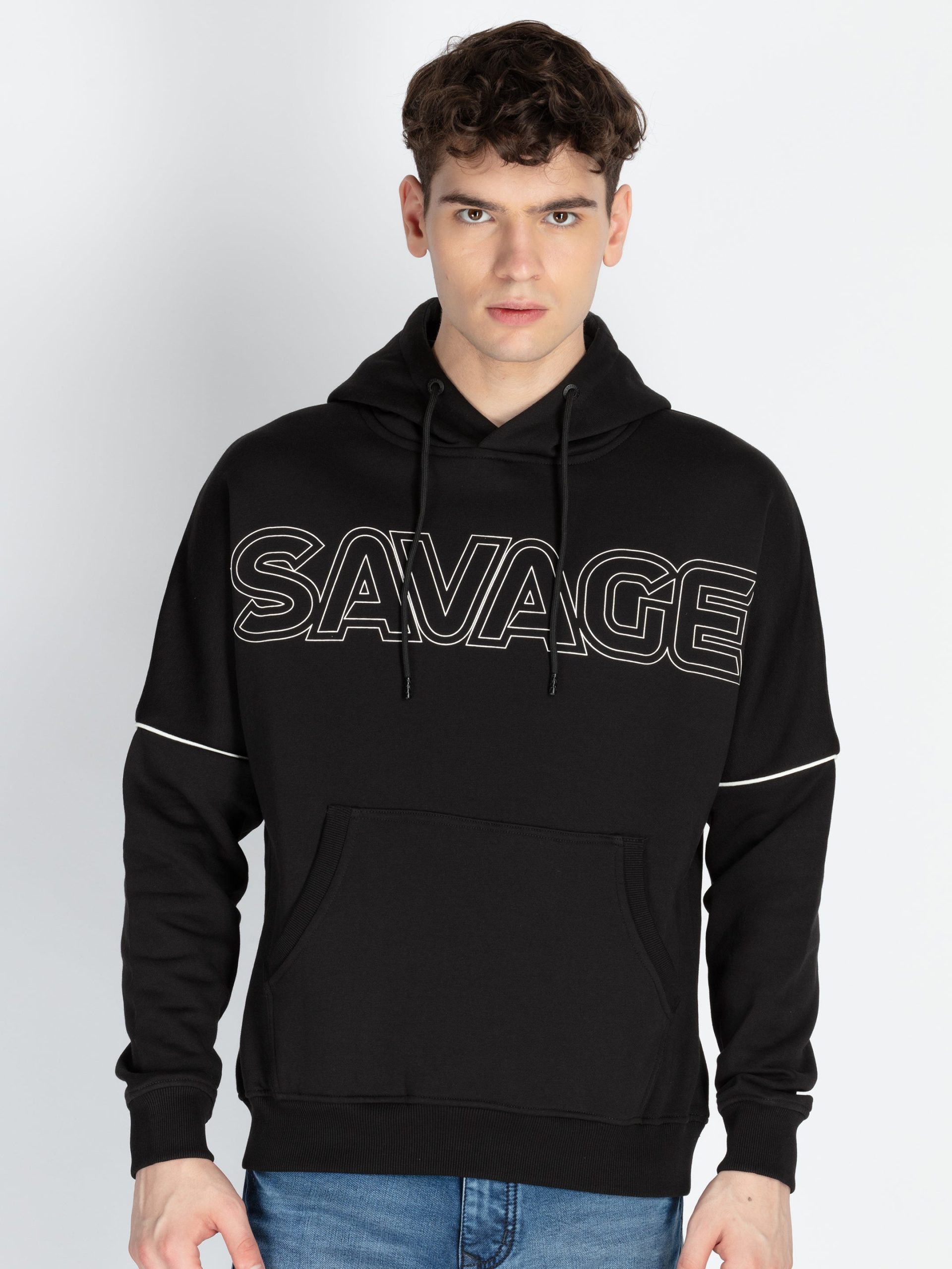 Status Quo Men'S Solid Hooded Sweatshirt