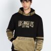 Status Quo Men'S Colorblocked Full Sleeve Hooded Sweatshirt