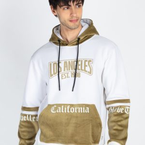 Status Quo Men'S Colorblocked Full Sleeve Hooded Sweatshirt