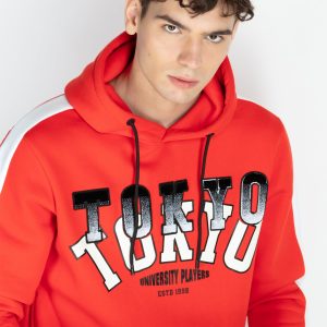 Mens Solid Hooded Sweatshirt
