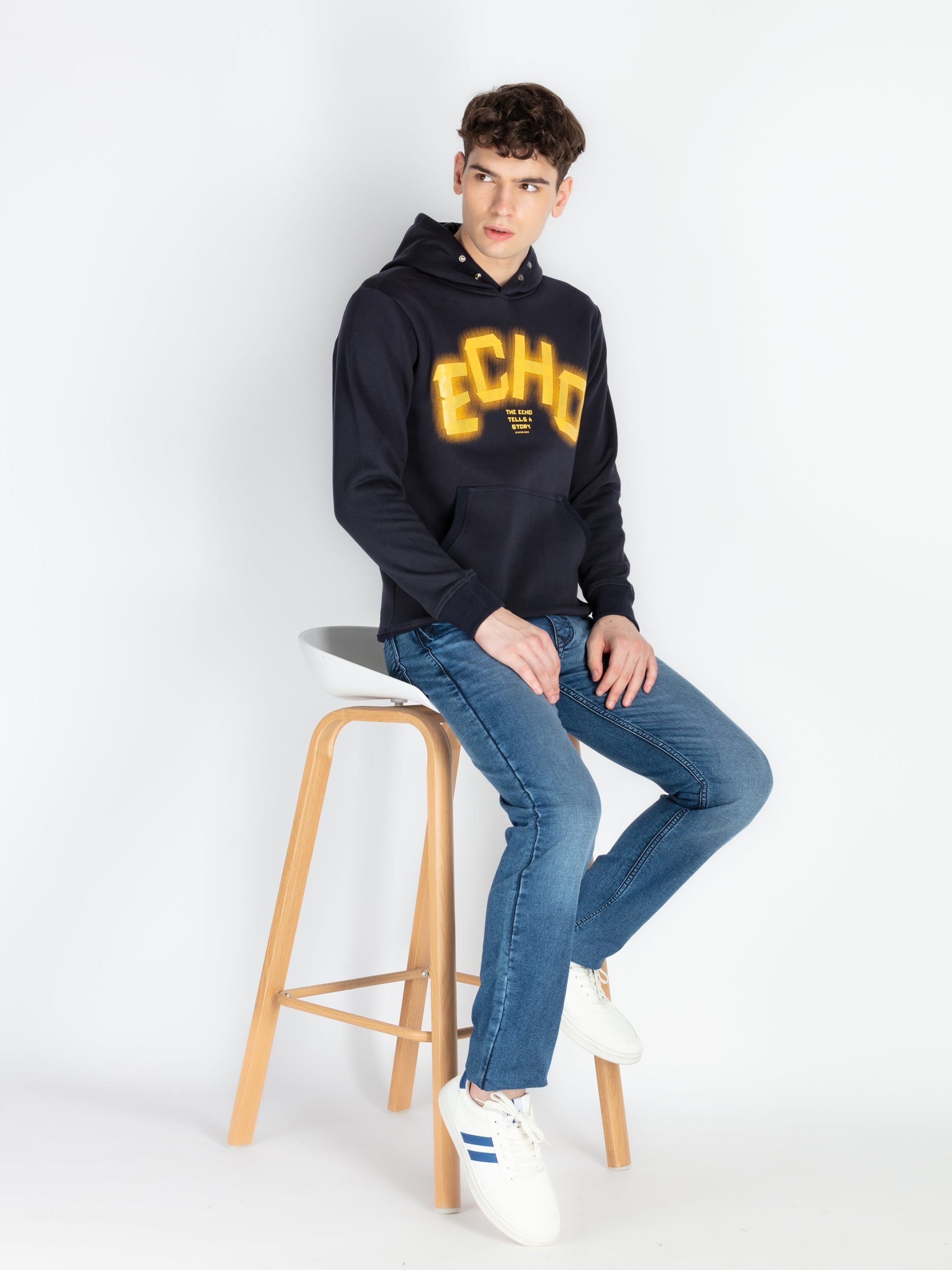 Status Quo Men'S Solid Hooded Sweatshirt
