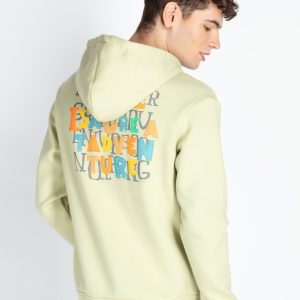 Mens Front & Back Print Hooded Sweatshirt