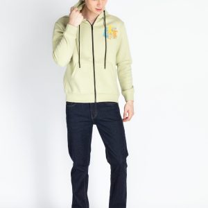 Mens Front & Back Print Hooded Sweatshirt