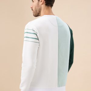 Status Quo Men'S Colorblock Typography Print Full Sleeve Round Neck Fleece Sweatshirt