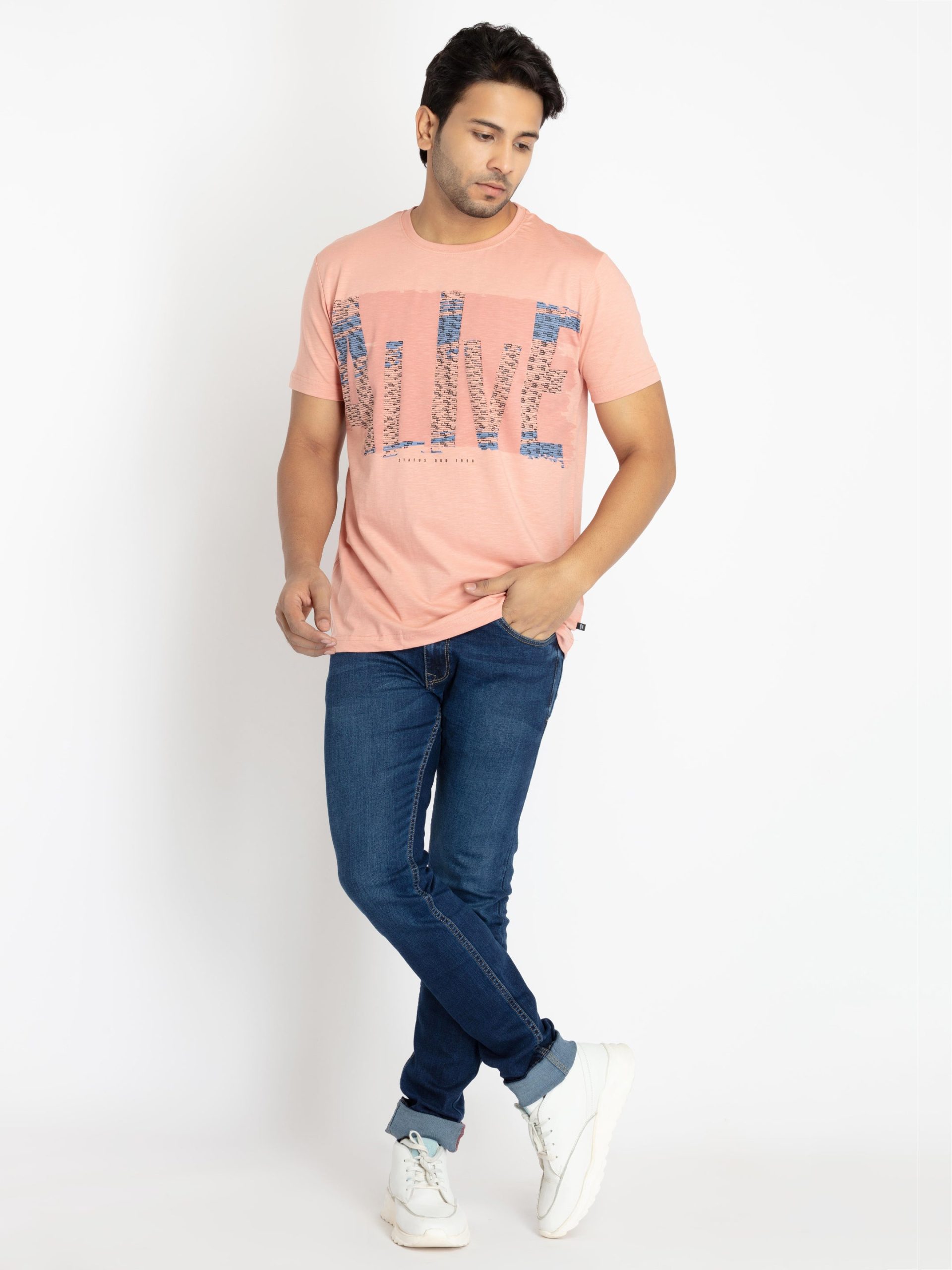 Status Quo Mens Printed Round Neck T-Shirt