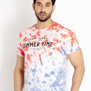 Status Quo Mens Tie Dye Round Neck T-Shirt
